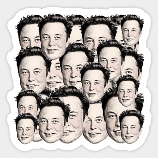 Elon Musk Collage ∆†∆†∆ 90s Style Aesthetic Design Sticker